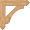 Ekena Millwork Imperial Arts and Crafts Smooth Bracket w/ Offset Brace, Western Red Cedar, 7 1/2"W x 32"D x 32"H BKT0806X32X32IMP03SWR - alternate 2